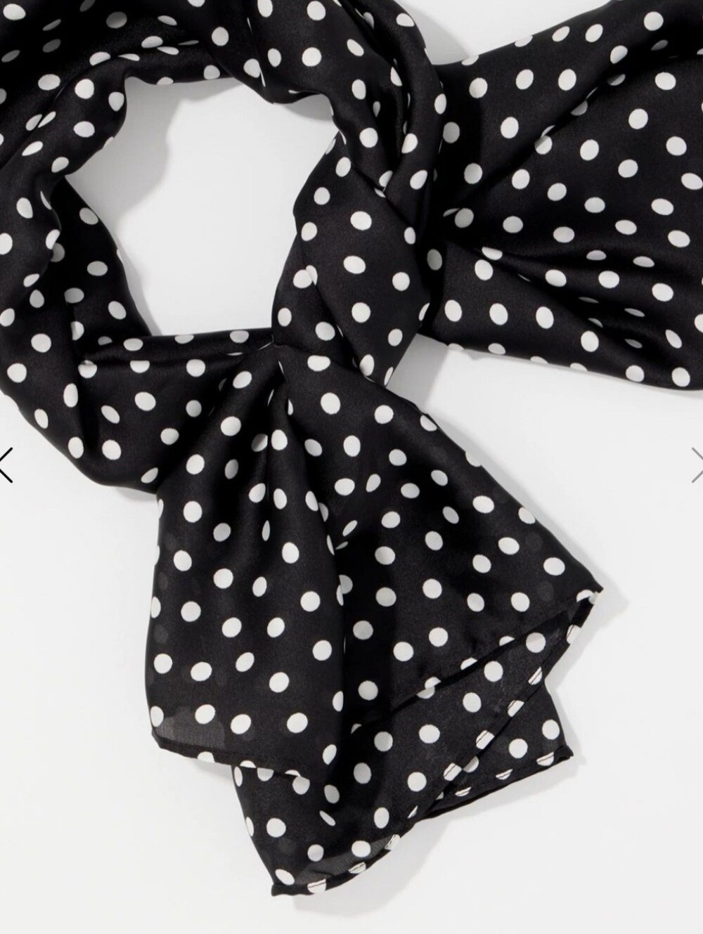 White House Black Market Black and White Polka Dot Scarf